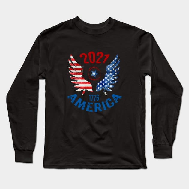 4th July 1776 Long Sleeve T-Shirt by LebensART